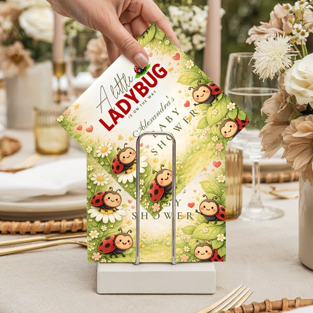Serviette En Papier Little Ladybug Garden Celebration Baby Shower (Créateur téléchargé)