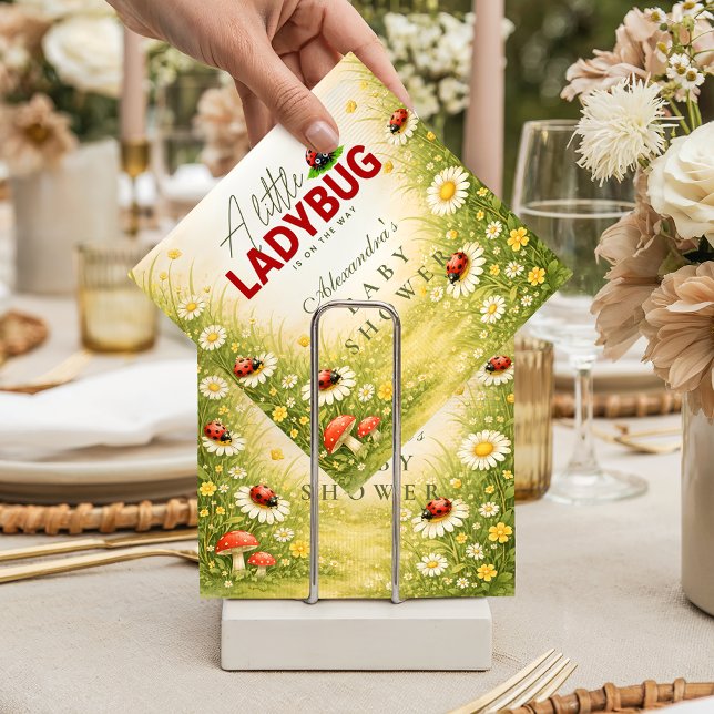 Serviette En Papier Little Ladybug Meadow Celebration Baby Shower (Créateur téléchargé)