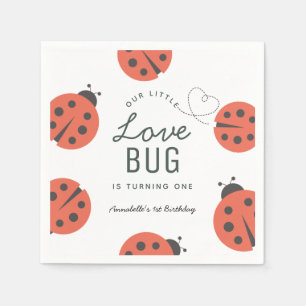 Serviette En Papier Little Log Ladybug Anniversaire serviettes