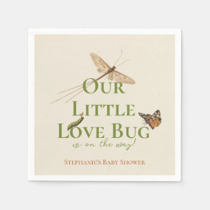 Serviette En Papier Little Love Bug Baby shower Genre Neutre
