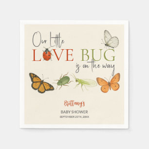 Serviette En Papier Little Love Bug Baby shower Papillon