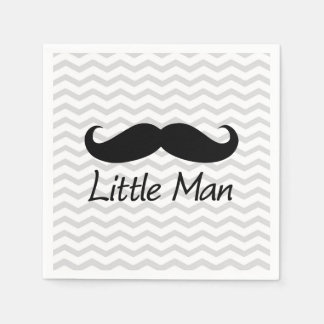 Serviette En Papier Little Man Mustache Chevron mignons Garçons