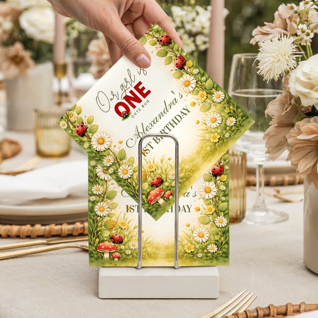 Serviette En Papier Little Meadow Lady Turns One (Créateur téléchargé)