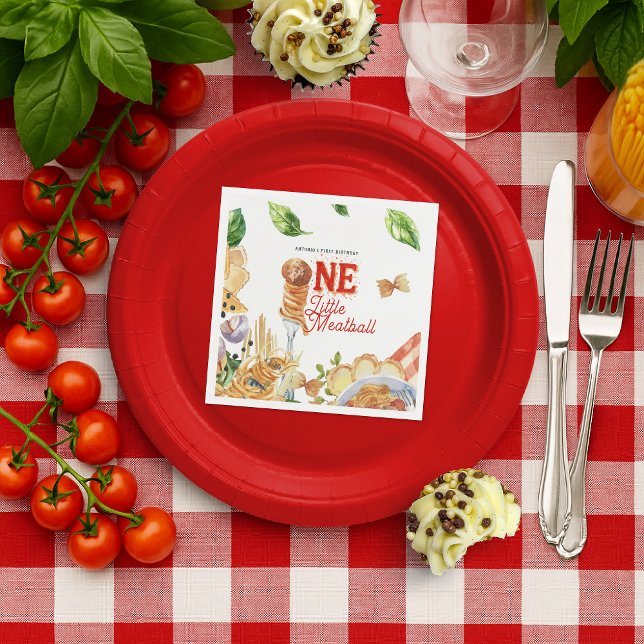 Serviette En Papier Little Meatball | Holy Ravioli First Birthday (Créateur téléchargé)