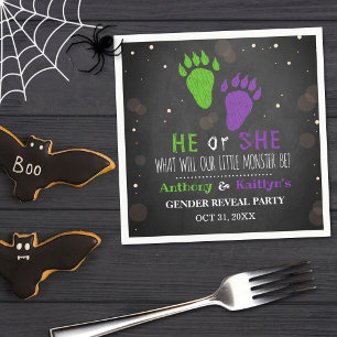 Serviette En Papier Little Monster Halloween Genre Revela Party