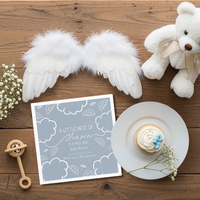 Serviette En Papier Little Piece of Heaven Blue Thank You Napkins (Little Piece of Heaven Bkue Thank You Napkins)