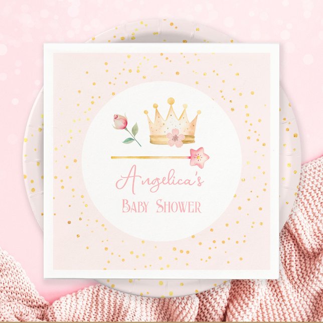 Serviette En Papier Little Princess Pink Royal Baby shower (Créateur téléchargé)
