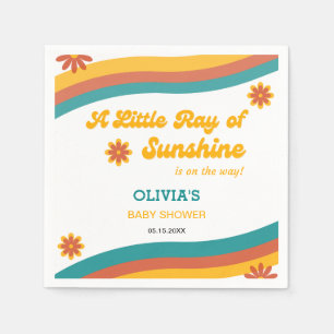 Serviette En Papier Little Ray of Sunshine Baby shower neutre entre le