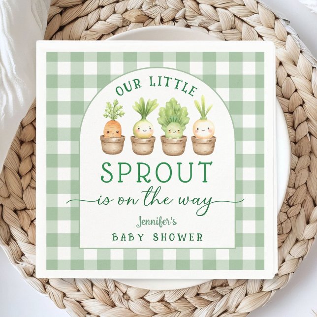 Serviette en papier Little Sprout Baby Shower (Créateur téléchargé)