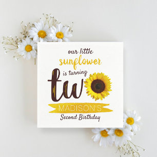 Serviette En Papier Little Sunflower 2e anniversaire