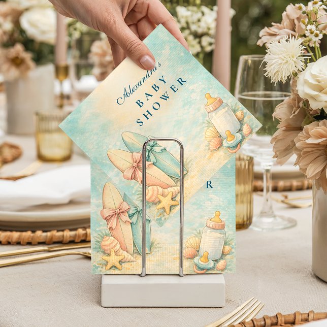 Serviette En Papier Little Surfer Baby Shower (Créateur téléchargé)