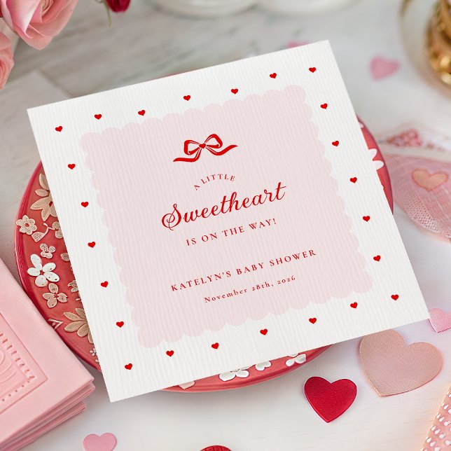 Serviette En Papier Little Sweetheart Baby Shower Paper Napkins (Créateur téléchargé)