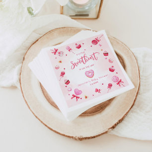 Serviette En Papier Little Sweetheart est en chemin baby shower