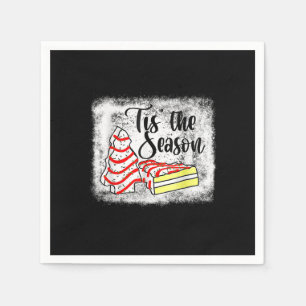 Serviette En Papier Little Tis' Season Christmas Tree Cakes Debbie