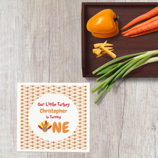 Serviette En Papier Little Turkey 1er anniversaire (Créateur téléchargé)