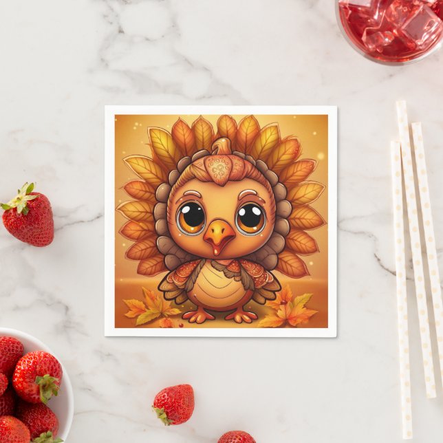 Serviette En Papier Little Turkey 2 (En situation)