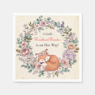 Serviette En Papier Little Woodland Wonder est en route   Baby Shower