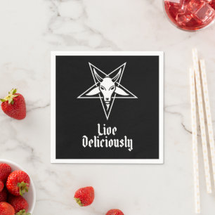 Serviette En Papier Live Délicieusement Black Phillip Baphomet Cocktai
