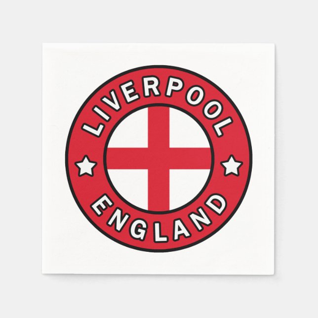 Serviette En Papier Liverpool Angleterre (Devant)