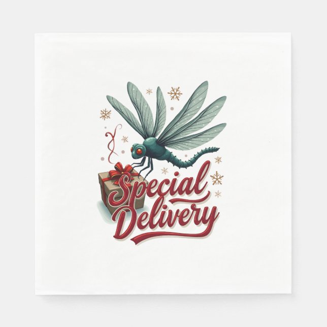 Serviette En Papier Livraison actuelle libellule (Devant)