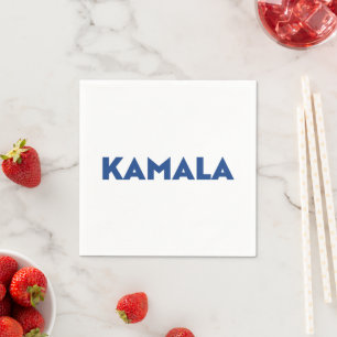 Serviette En Papier Livre blanc bleu "Kamala"