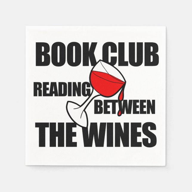 Serviette En Papier LIVRE CLUB lecture entre les vins (Devant)