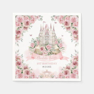 Serviette En Papier Livre d'histoire du Château Princess de rose pâle