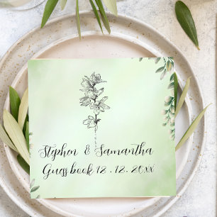 Serviette En Papier Livre d'or de mariage, lin personnalisé mariage