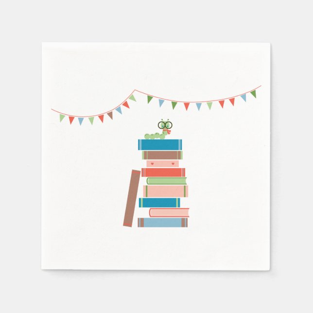 Serviette En Papier Livre pour Baby shower Napkin (Devant)