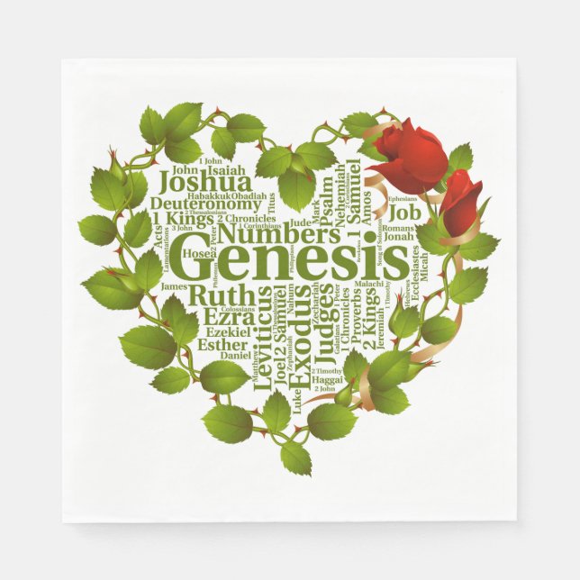 Serviette En Papier Livres bibliques (Devant)