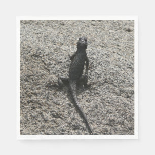 Serviette En Papier Lizard noir