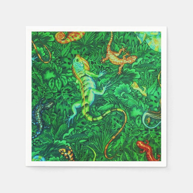 Serviette En Papier Lizards Batik (Devant)