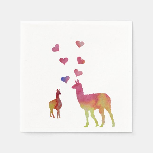 Serviette En Papier Llamas (Devant)