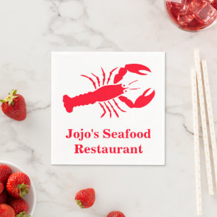 Serviette En Papier Lobster Red (Nom) Jojo's Seafood Restaurant