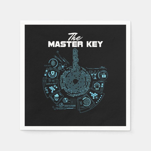 Serviette En Papier Lock Picker Locksmithing Locksport Gift The Master (Devant)