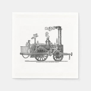 Serviette En Papier Locomotive à vapeur précoce