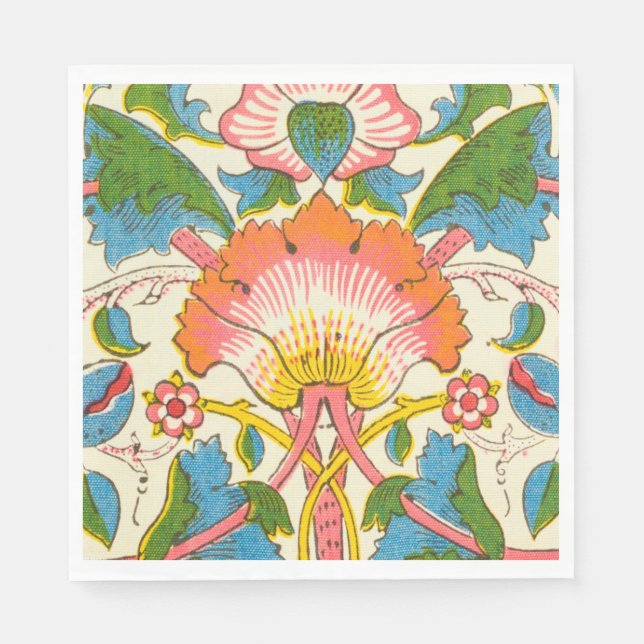 Serviette En Papier Lodden Rose (par William Morris) (Devant)