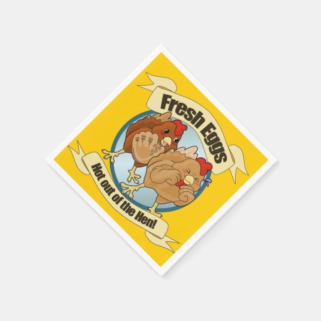 Serviette En Papier Logo amusant d'oeufs de poulet (Coin)