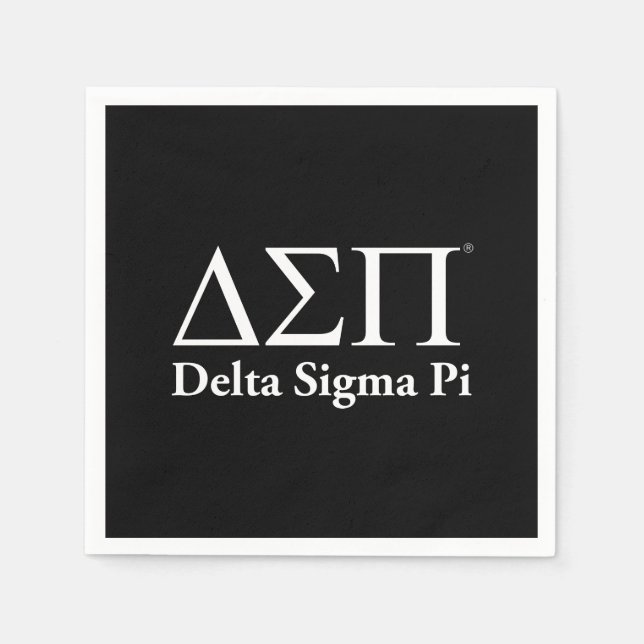 Serviette En Papier Logo Classique Delta Sigma Pi (Devant)