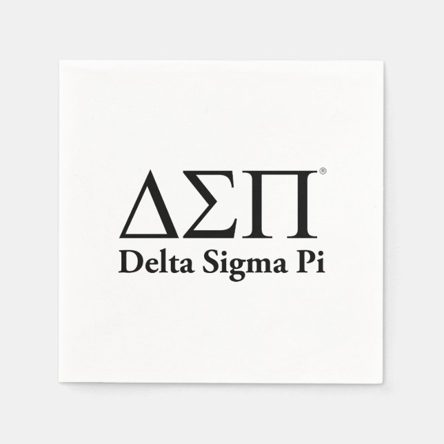 Serviette En Papier Logo Classique Delta Sigma Pi (Devant)