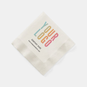 Serviette En Papier Logo Commercial d'Entreprise Écru Promotionnel