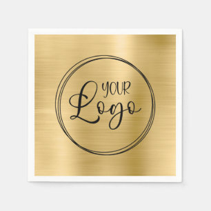 Serviette En Papier Logo commercial Light Gold Foil