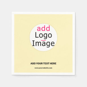 Serviette En Papier Logo commercial tendance personnalisé Vanille Jaun