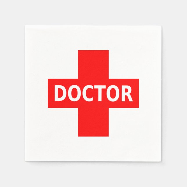 Serviette En Papier Logo de docteur (Devant)