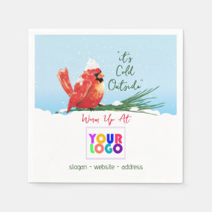 Serviette En Papier Logo de l'entreprise Cardinal dans la neige