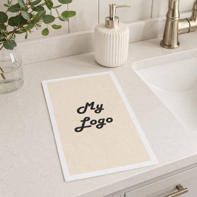 Serviette En Papier Logo de l'entreprise champagne crème (Créateur téléchargé)
