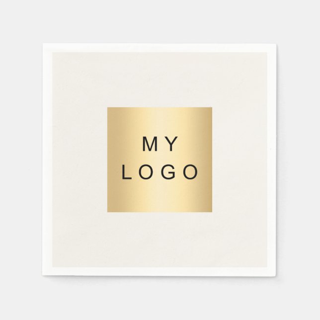Serviette En Papier Logo de l'entreprise de crème (Devant)