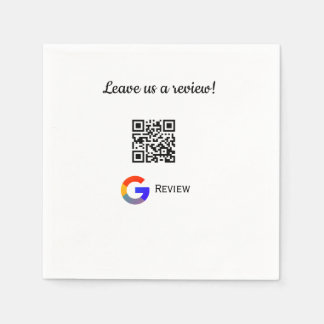 Serviette En Papier logo de l'entreprise de révision Google Scan QR ré