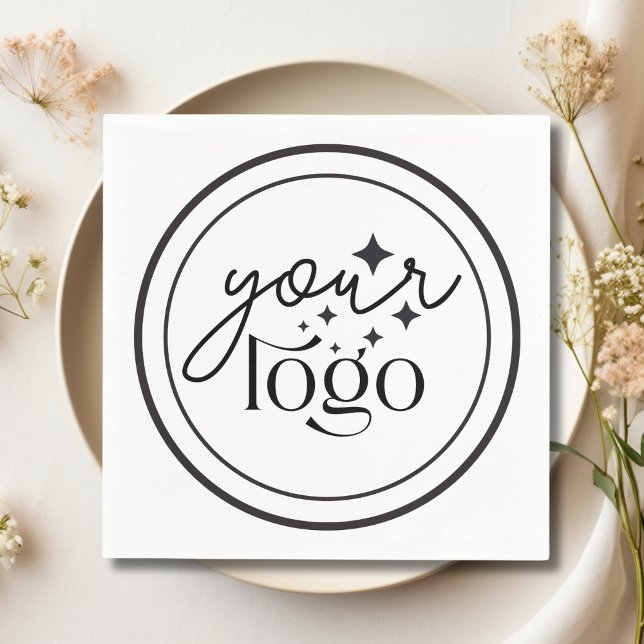 Serviette En Papier Logo de l'entreprise personnalisée Cocktail Napkin (Personalized Company Logo Cocktail Napkins)