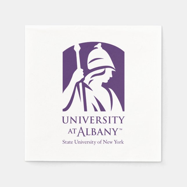 Serviette En Papier Logo de l'Université d'Albany (Devant)